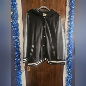 Torrid Black and Gray Hooded Jacket